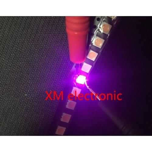 1000pcs Water Clear LED Light Diode 5050 uv/purple SMD/SMT High Power LED PLCC-6 3-CHIPS Super Bright lamp light High quality