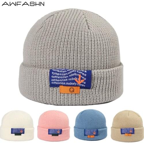2021 Winter Knitted Hat Womens Hat Mens Hat Street Melon Leather Hat Warm Fashion Beanie Hat For Women Hip Pop Caps Wholesale