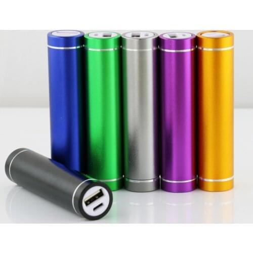 4 PCS Power Bank Gift Mobile Power Cylindrical Aluminum Alloy 2600mAh Custom Logo Charging Power Supply(Global Shipping)