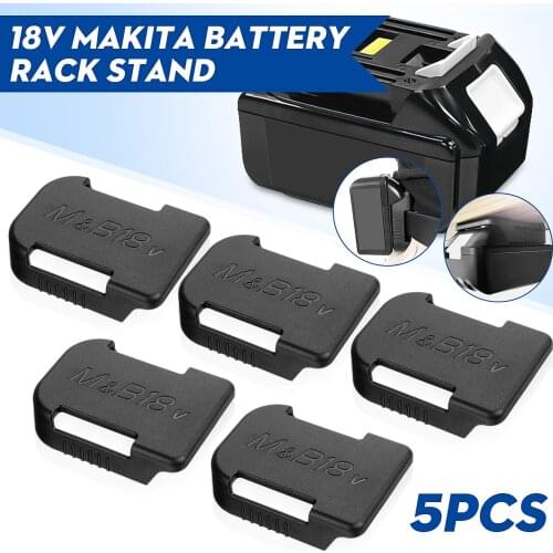 5x 18V Battery Mounts Storage Stand Holder Slots Shelf Rack Stands for Makita BL1860B BL1850B BL1860 BL1850