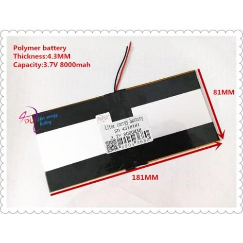 4318181 3.7V 8000mAH SD 4381180 ( polymer lithium ion / Li-ion battery ) for tablet pc M9 pro 3g / max M9 quad core