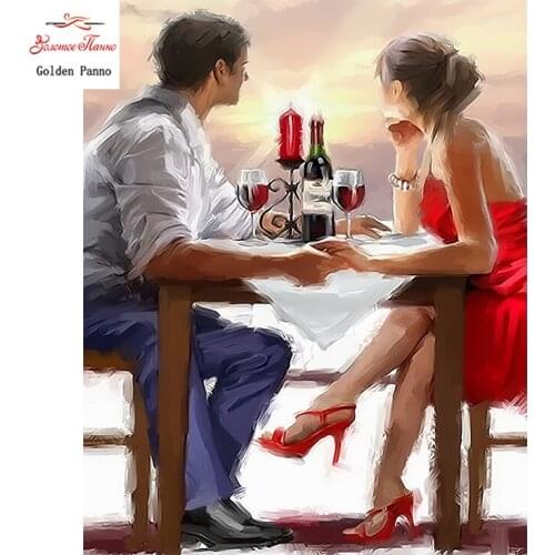 Golden panno,Full,DIY Diamond Embroidery,5D,Diamond Painting,Cross Stitch,3D,Diamond,Mosaic,Needlework,Wall,Red wine beauty105