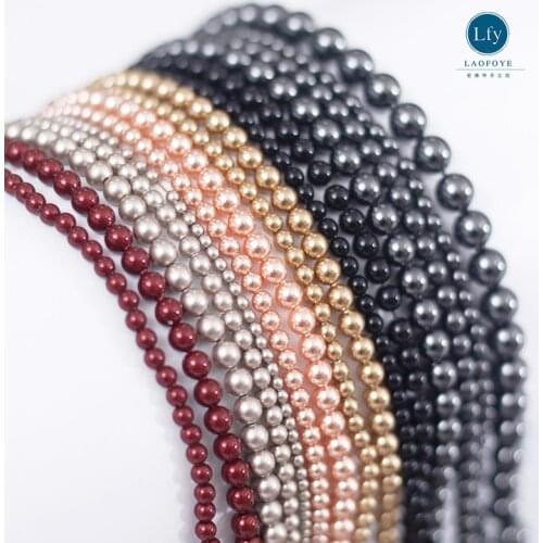 Austrian crystal pearl straight hole, French embroidery high-definition material accessories, 3mm, 4mm, 5mm, 6mm multicolor