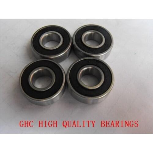 Free shipping 4PCS 15x24x5 Stainless steel hybrid ceramic ball bearing S61802 2RS CB / S6802 2RS CB ABEC5 bicycle bearing