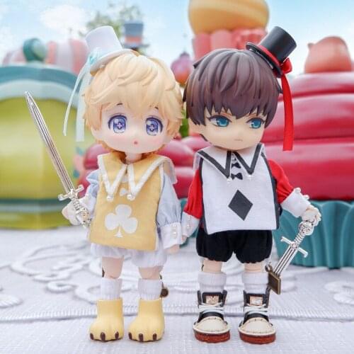 Free Shipping 5Pcs/Set Ob11 Knight Suit Obitsu11 Shirt Pants 1/12Doll Clothes (Fit BJD12,Cu-Poche,P9, Molly)