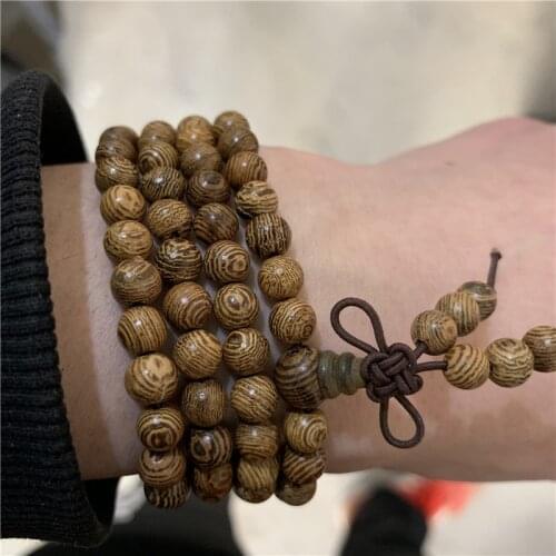 Prayer Beads Bracelet 108 Tibetan Buddha Charm Mala Meditation Necklace Yoga Rosary lucky Wooden Bracelet Women Men Jewelry