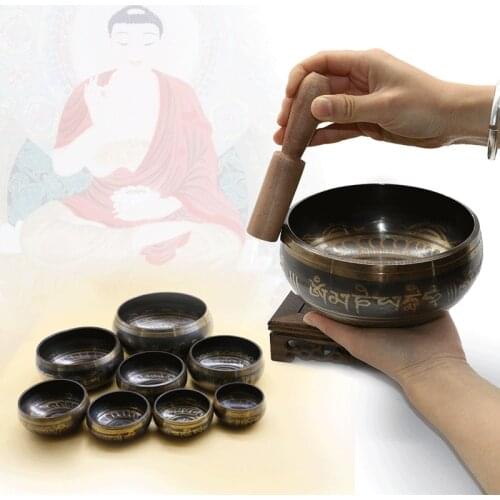 Buddhist supplies chanting Nepalese sound bowl yoga Buddhist sound copper chime Tibetan song Decorative crafts