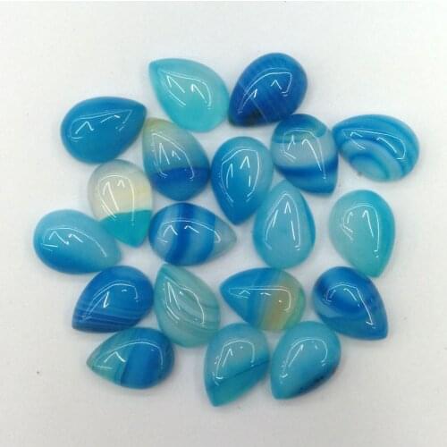 Fashion 10x14MM Natural Stone beads Water drops oval Cabochon for jewelry making Necklace ring earrings accessories 50Pcs/lot