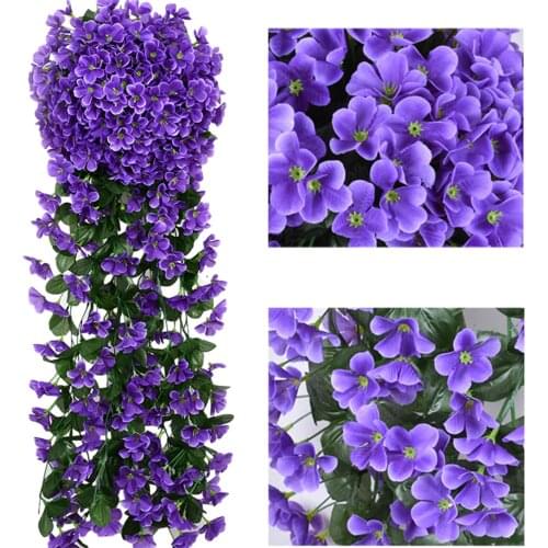 Elegant Art Simulation Ivy Flower Violet Flower Wedding Party Road Guide Layout Decoration Terrace Bedroom Decorations