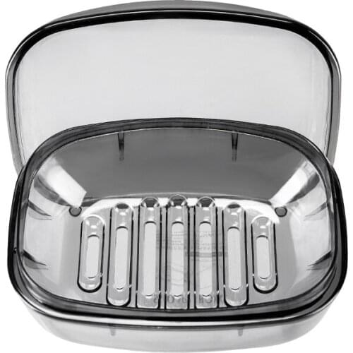 PCDG Material High Quality Soap Storage Box Dish Bathroom Accessories Soap Box Case Holder with Cover Lid Water Leaking Design