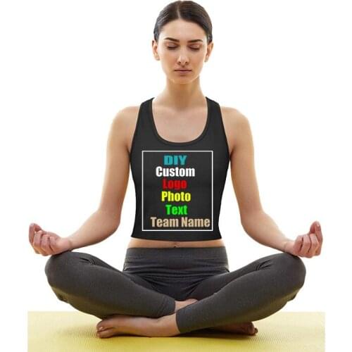 Customize your picture LOGO short round neck sleeveless vest