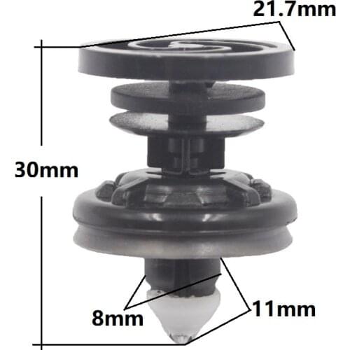 10x Auto Door Panel Trim Fastener Rivet Retainer Clips For Audi Volkswagen Touran Sagitar Passat B6 Polo Golf