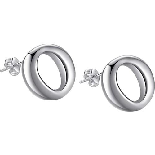 Round simple high quality free shipping Silver Earrings for women fashion jewelry earrings /YEFVOBUU CNNQULPP