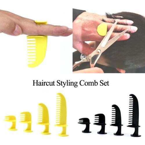 4pcs Haircut Styling Ruler Combination Household Haircut Ruler for Cutting Hair Comb HairdressingTools Hair Shaping Tool Sets
