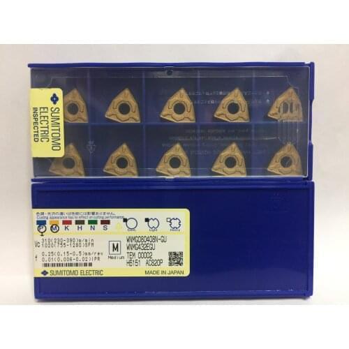 Sumitomo WNMG080404N-GU/ WNMG080408N-GU AC820P Steel/strong intermittent processing