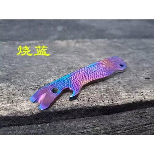 Mack walker Multi EDC Tools Titanium Alloy Pocket PryBar Tool Kit with Bottle Opener for Camping and Daily Use