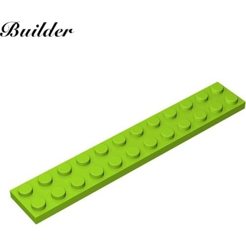 Little Builder 2445 MOC Thin Figures Bricks 2x12 Dots 10pcs Building Blocks DIY Creative Assembles Particles Toys for Children
