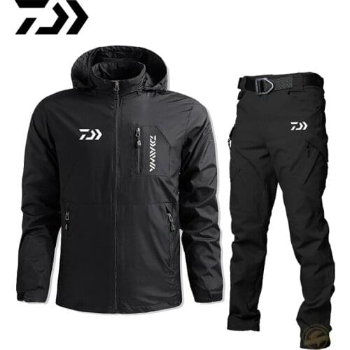 Daiwa Mens Spring Autumn Fishing Clothing Mountaineering Fishing Suit Quick Drying Windbreaker Outdoor Sports Fishing Jacket