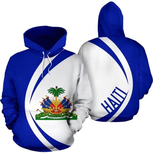 Tessffel Country Emblem Flag Caribbean Sea Haiti Island Retro Pullover Men/Women Tracksuit Jacket 3Dprint Streetwear Hoodies A12