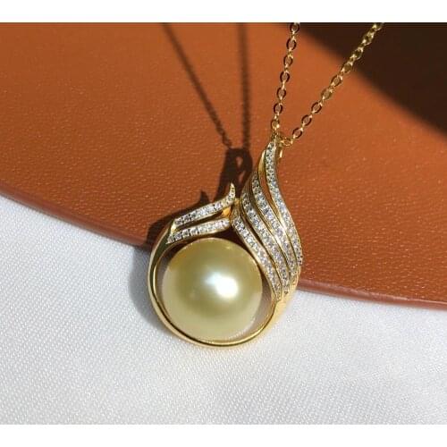 Wholesale Beautiful 925 Sterling Silver Pendant Base Settings Mountings Findings Parts for Pearl Crystal Jade Agate Beads Stones