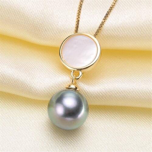 1pcs Gold Plated Pendant Base Mussel Bead Pearl Pendant Mountings Settings diy Blank Jewelry Mountings