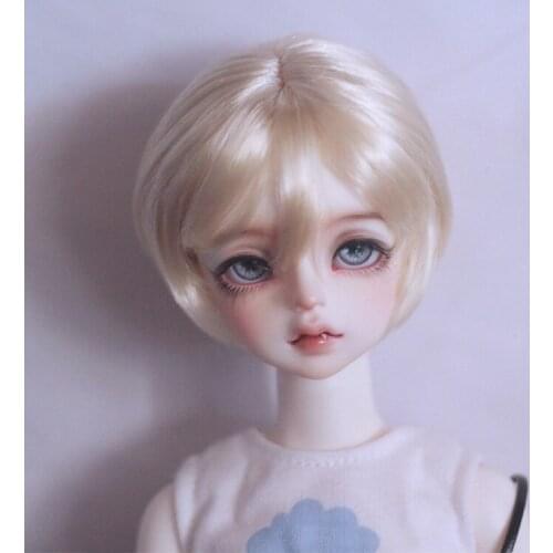 BJD doll wig suitable for 1-3 1-4 1-6 size everyday all-match air bangs pear curly short hair doll accessories
