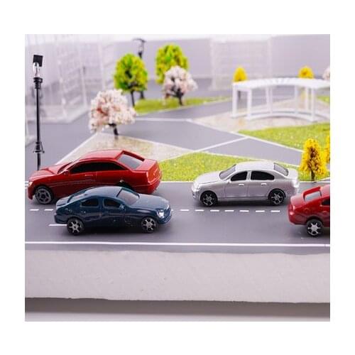 50pcs model plastic mini color car scale 1/150 for layout train