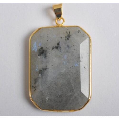 Natural Natural Labradorite Stone GEM Pendant Jewelry S1272