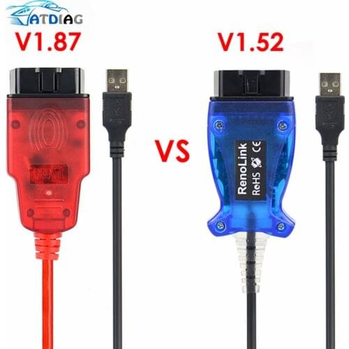 Hot RENOLINK V1.87 OBD2 ECU Programmer for Renolink V1.52 Car Diagnostic Cable Key//ECM/UCH/Programmer
