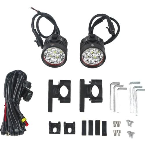 Plug&Play 40W Universal Motorcycle LED Auxiliary Fog Light CNC Housing Assembly Driving Passing Lamp For BMW R1250GS For Yamaha