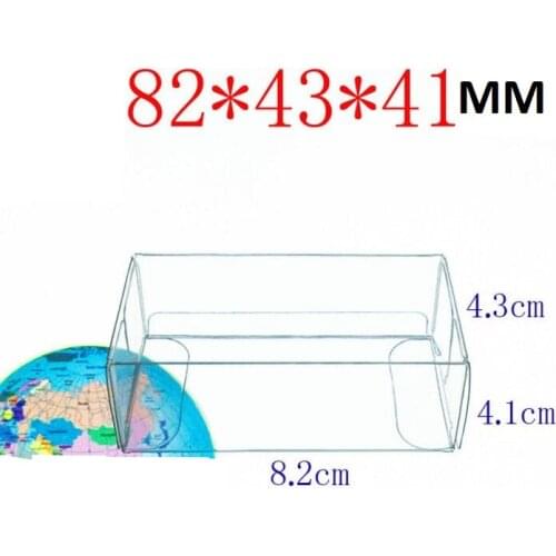 100PCS 8.2X4.3X4.1CM PVC Clear MATCHBOX TOMY Toy Car Model 1/64 TOMICA Hot Wheels Dust Proof Display Protection Box