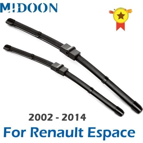 MIDOON Wiper LHD & RHD Front Wiper Blades For Renault Espace 4 IV 2002 - 2014 Windshield Windscreen Front Window 30"+26"