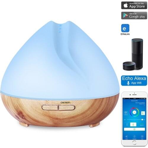 Smart Humidifier Support Alexa Google Wireless WIFI Control Diffusser 400ML Last Long Night Electric LED Colorful Air Humidifier