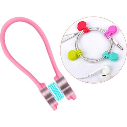 3pcs/pack Magnetic Earphone Cord Winder Wrap Organizer Cable Ties Holder Fast Shipping