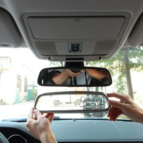 ABS Chrome Interior Mirror Decoration Rearview Mirror Cover Trim For Range Rover Evoque Car Accessories
