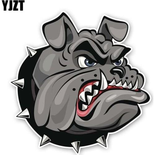 YJZT 15.4CM*15.8CM A Vicious Dog PVC Cartoon Sticker Car Decal 12-300267