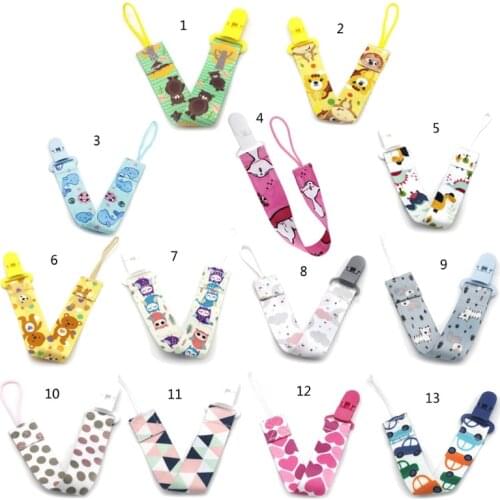 Pacifier Clips Holder Strap Soother Pacifier Anti-drop Chain for Boys Girls Baby