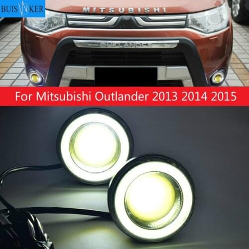 For Mitsubishi Outlander 2013 2014 2015 LED DRL Daytime driving Running Lights Daylight Waterproof Fog Head Lamp white