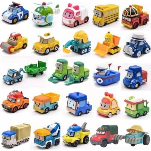 28 Style Silverlit Robocar Korea kids Toys Robot Poli Roy Haley Anime Metal Action Figure Cartoon Toy Car For Children Best Gift