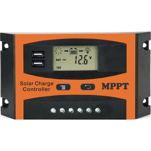 12 Voltage/24 Voltage Auto Recognized Solar Controller Solar Panel Battery Regulator Dual USB LCD Display Solar Controller