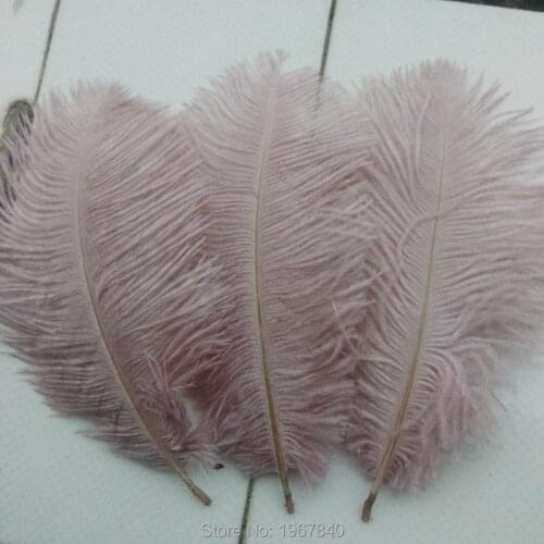 Hot! 100Pcs / lot Natural 15-20cm 6-8 inch Deep apricot Color Ostrich Feathers ostrich plumes for party / wedding decorative
