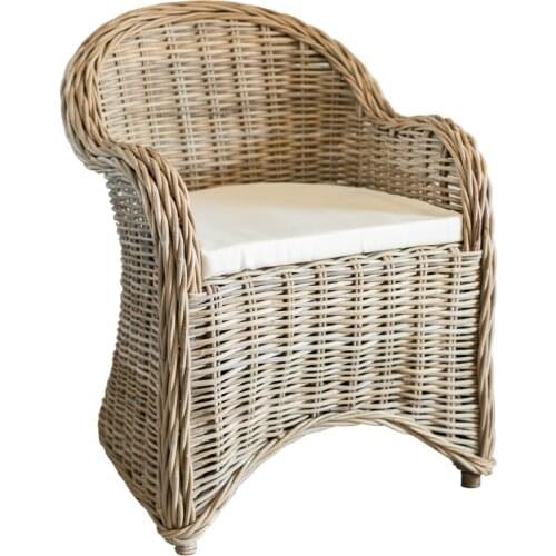 Rattan Furniture High-End Imported Rattan Chair Table Indoor and Outdoor Iron Outdoor Balcony Leisure Chair Nordic Dining Chair