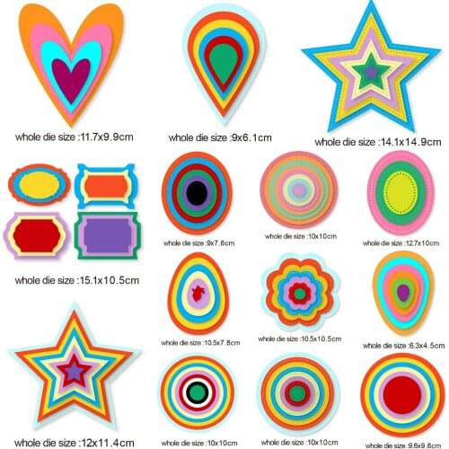 Oval Circle Heart Basic Border Frame 2020 Metal Cutting Dies for DIY Scrapbooking Photo Album Decor Embossing Paper Card Crafts