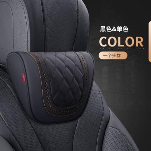 For Mercedes Benz Maybach S-Class headrest Luxury car Pillows Car Travel Neck Rest Pillows Seat Cushion Support Napa leather