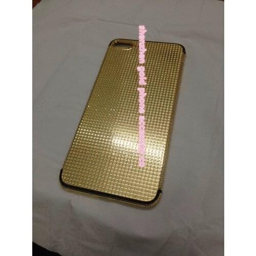 Luxury 24k gold housing for phone 7 7 plus 24ct gold back cover diamond full housing battery replacement back housing