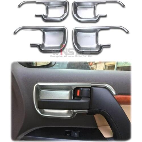 Door Handle Bowl Trim For Toyota Land Cruiser 200 2008-2015 2016-2017 Chrome Interiol 4pcs Car Styling Accessories ABS