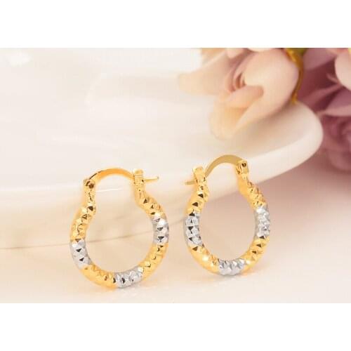 2pairs Romantic Gold color Fashion Earrings Jewelry Womens Earrings gold filled earring Women girls kids Gift
