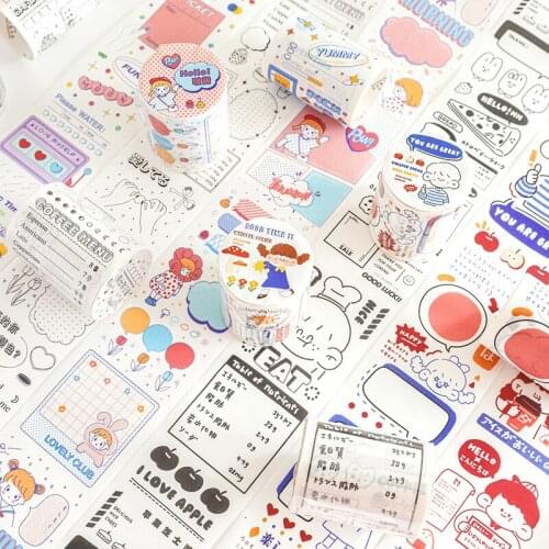 Dialog Frame Series Bullet Journal Washi Tape DIY Scrapbooking Sticker Label Cartoon Character Masking Tape School Office Supply