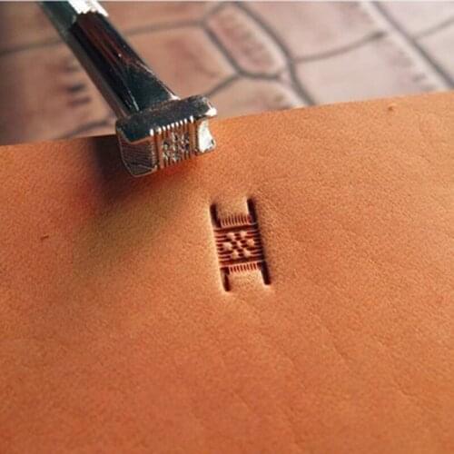 Alloy material straw mat Six petals pattern-Hand-work unique design carving punches stamp craft leather working tools