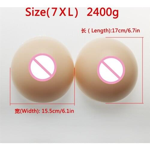 Drag Queen Artificial Breasts Super Cup 2400g Silicone Breast Artificial Fake False Boobs Enhancer for CD TD Breast Form